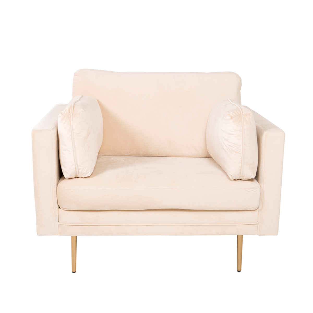 Boom Lænestol Beige Velour, Venture Home