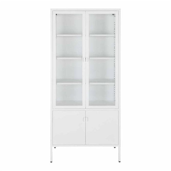 Billede af Brisbane Vitrineskab 180 cm i metal med glaslåger, House Nordic