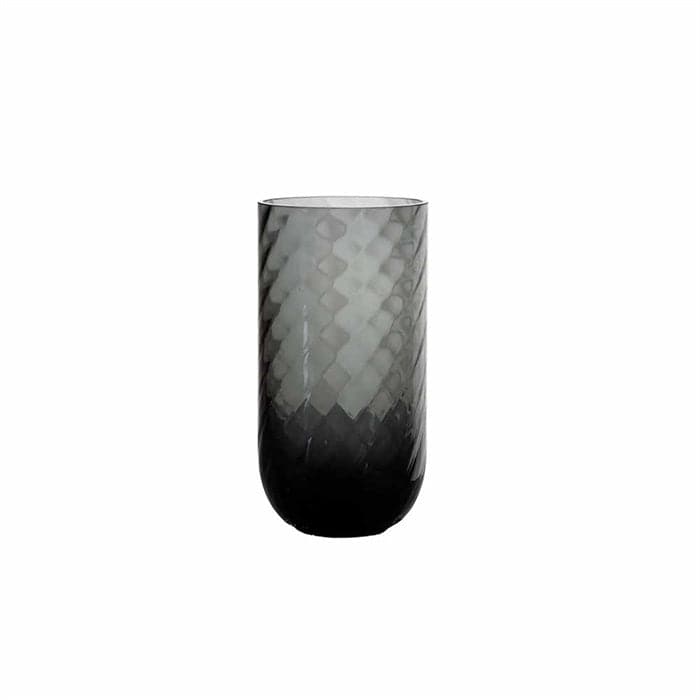 Billede af Meadow Swirl Cylinder Vase - Grey Small, EGET LAGER - Specktrum