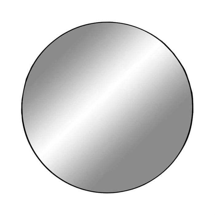 13: Spejl med ramme i sort Ø60 cm - 4001210