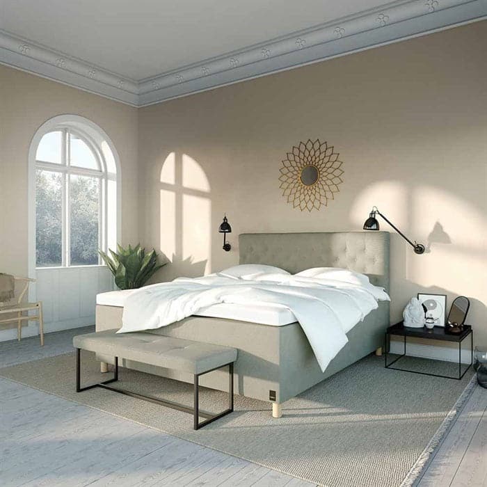 Billede af Imperia LUX Full Cover Kontinental - Fløjl Beige, Karma Beds