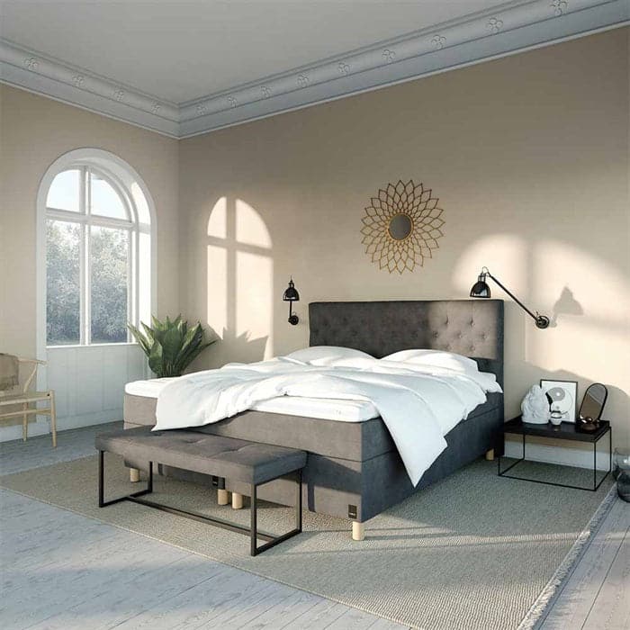 Billede af Imperia LUX Kontinental 3-delt Cover - Velour Antracit, Karma Beds