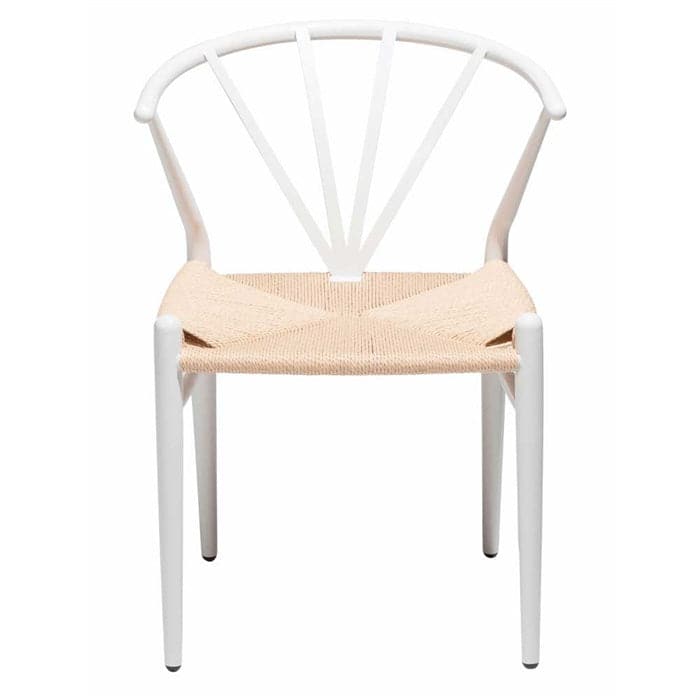Billede af Delta spisebordsstol med armlæn i Hvid, Dan-Form
