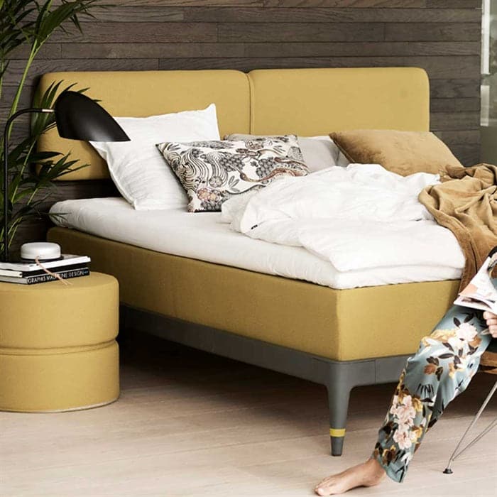 Ecobed 180x200 cm Mustard Yellow - 100% Genanvendelig seng, norliving