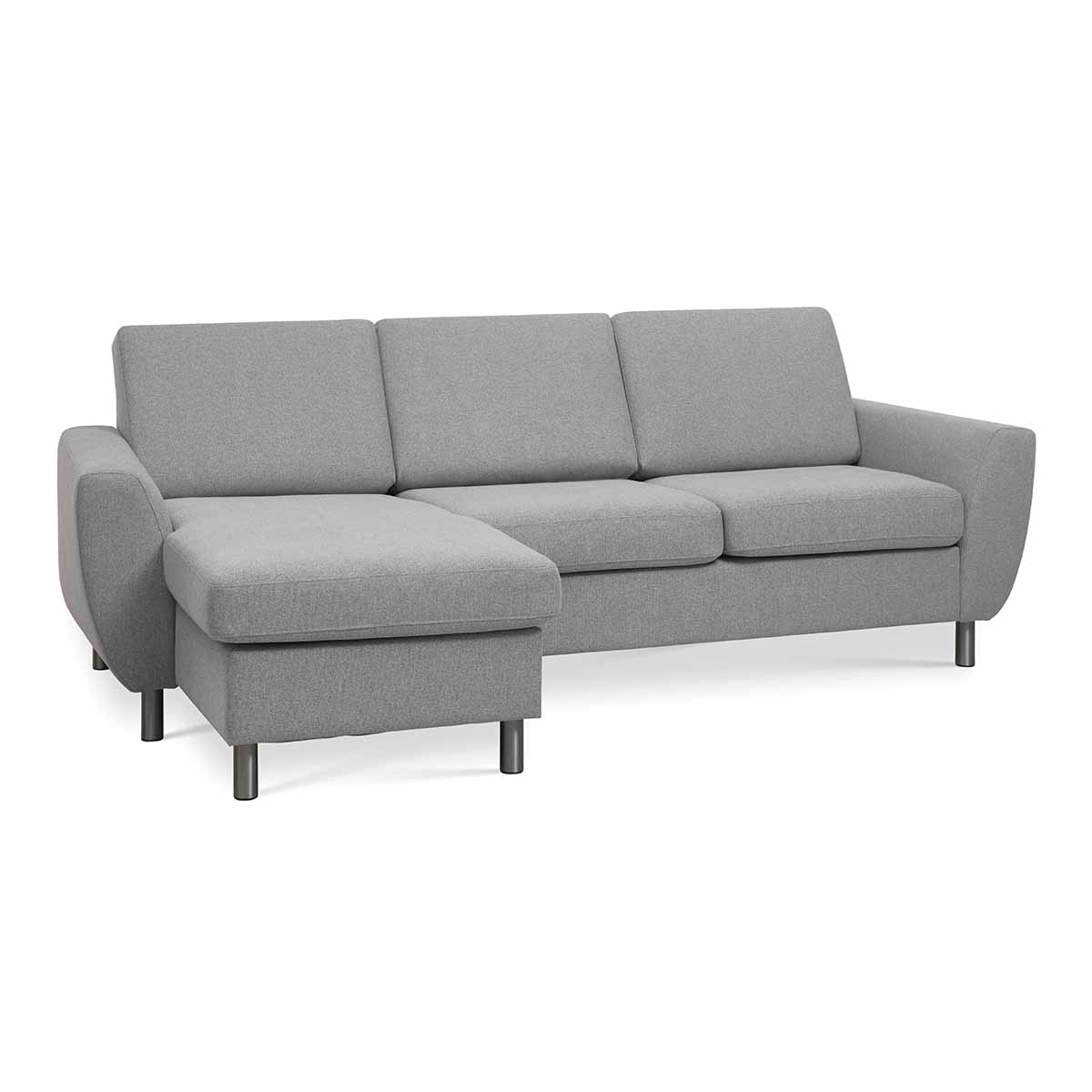 Hannah 3D Sofa med chaiselong Grey (vendbar), Lexpo