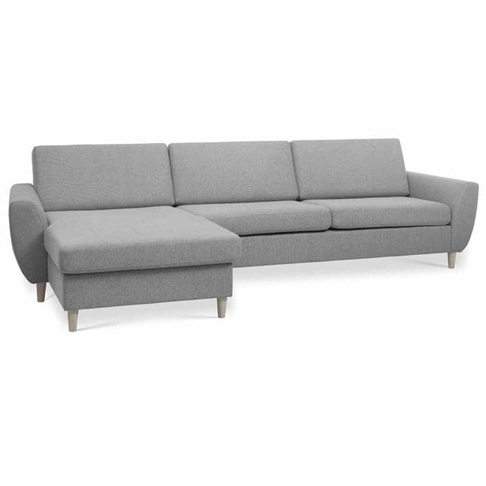 Hannah 3D-XL Sofa med chaiselong Grey (vendbar), norliving