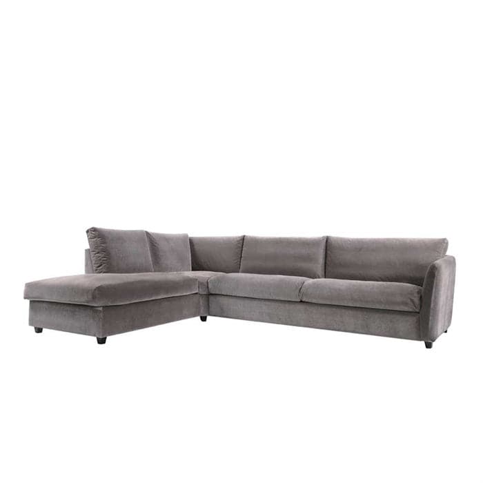 Velour sofa model Latifa i Lys Grå - Forskellige Opstillinger, norliving