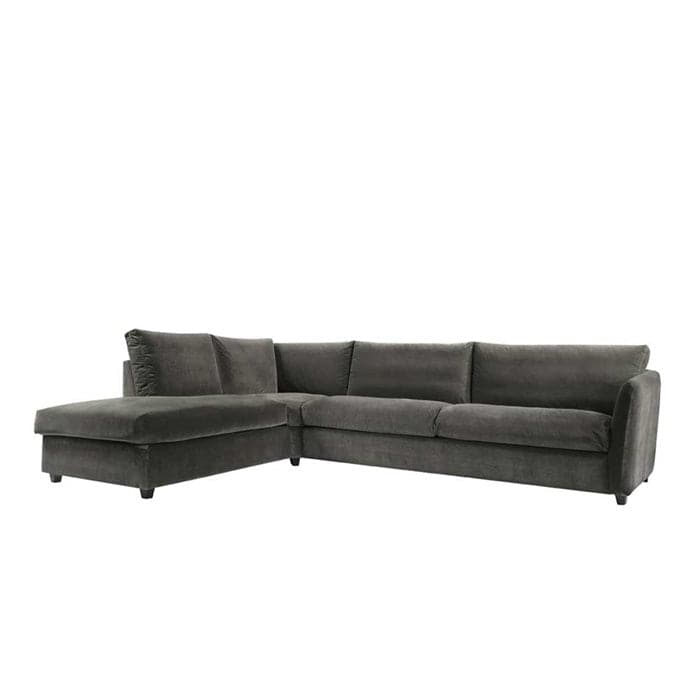 Velour sofa model Latifa i Mørk Grå - Forskellige Opstillinger, norliving
