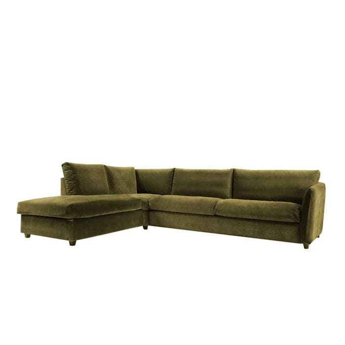 Velour sofa model Latifa i Grøn - Forskellige Opstillinger, norliving