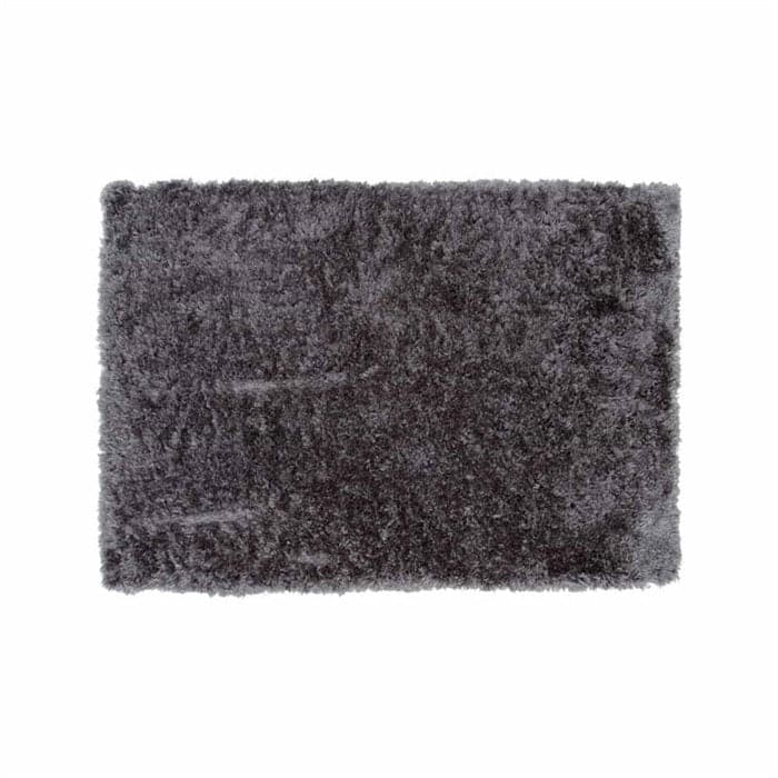 Billede af Fluffy Polyester tæppe i Dark Grey - 160x230 cm, Venture Design