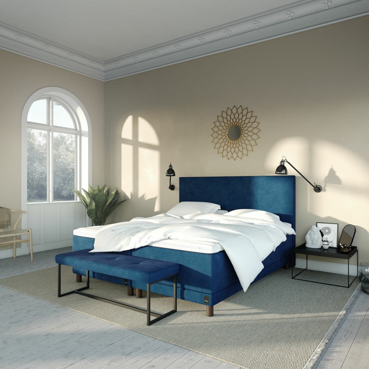 Billede af Imperia LUX DF Boxelevation - Velour Blå, Karma Beds