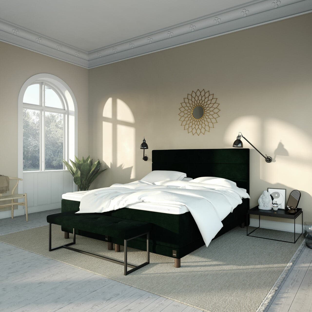 Billede af Imperia LUX DF Boxelevation - Velour Grøn, Karma Beds