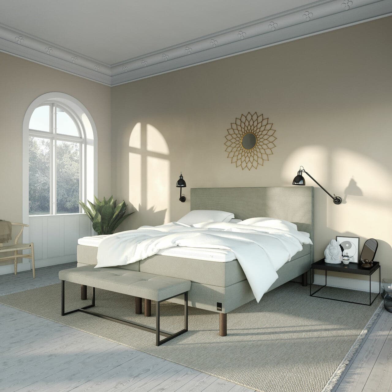 Billede af Imperia LUX EF Boxelevation - Velour Beige, Karma Beds