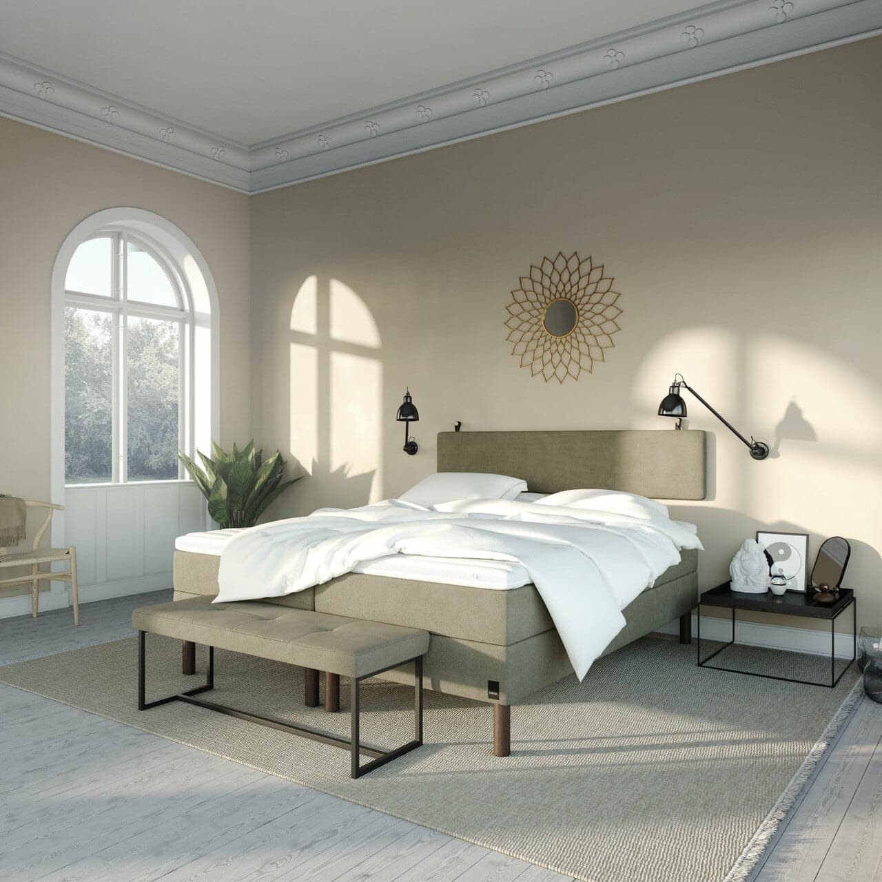 Billede af Imperia LUX EF Boxelevation - Fløjl Beige, Karma Beds