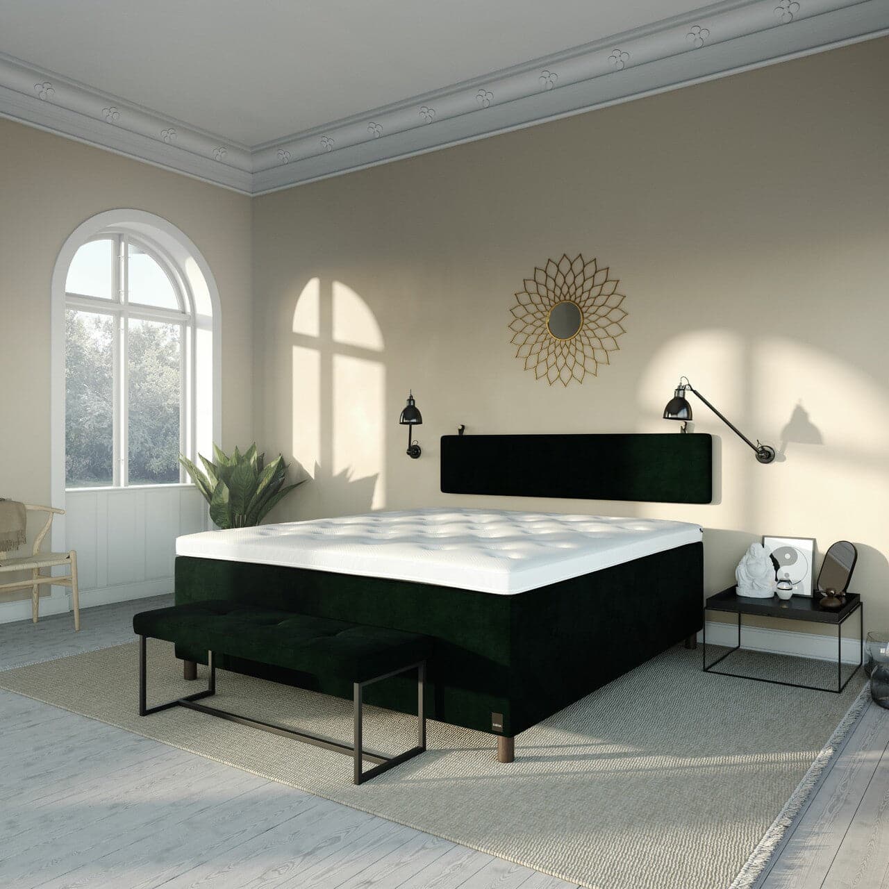 Billede af Imperia LUX Full Cover Kontinental - Velour Grøn, Karma Beds