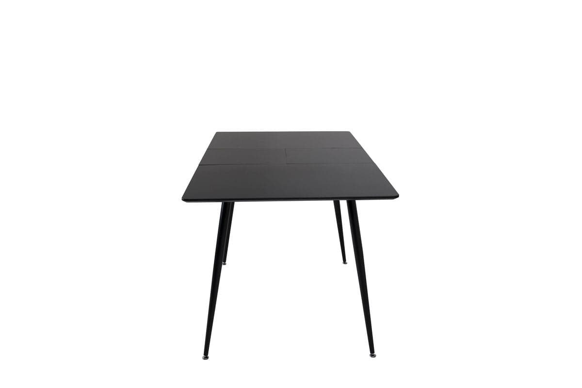 #3 - Venture Design Silar spisebord, m. butterflybordplade - sort melamin og sort metal (120x80)