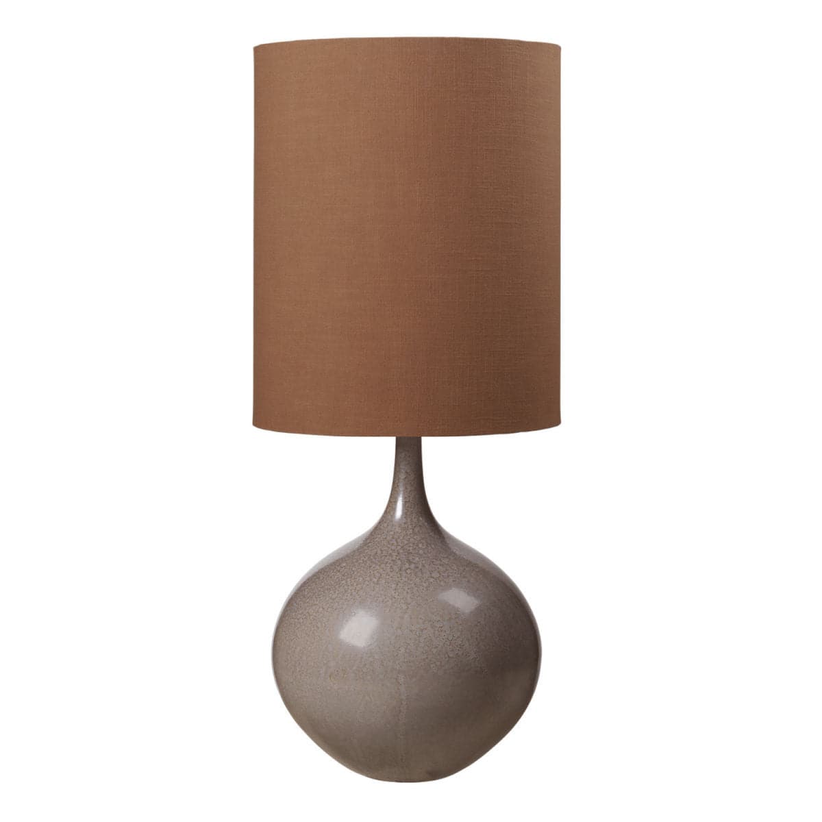 Billede af Bella keramisk Lampe med lampeskærm - COAL m. BURNT ORANGE skærm, Cozy Living