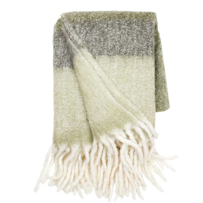 Billede af Mathea Throw - Striped Moss, Cozy Living Copenhagen