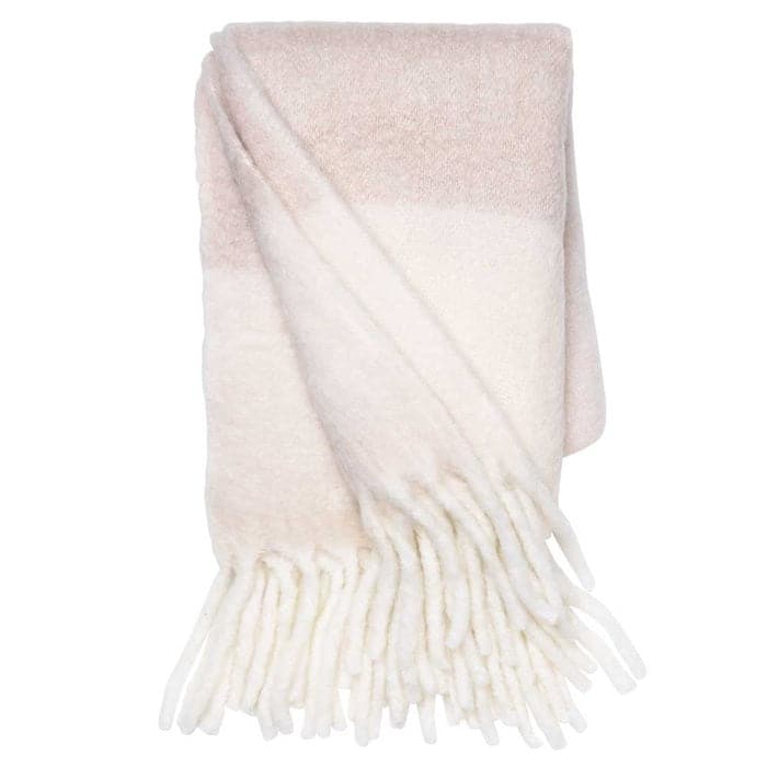 Billede af Mathea Throw - Striped Cloud Pink, Cozy Living Copenhagen