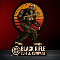 Black Rifle Coffee Company Tactisquatch Tin Tacker Metal Sign