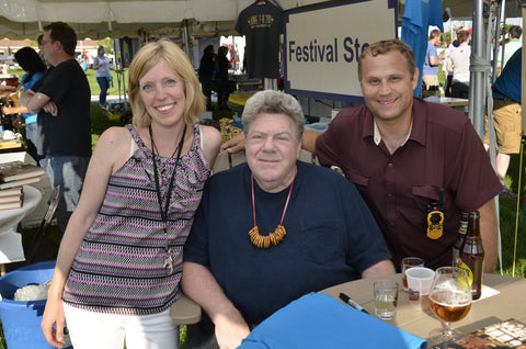 Jen and Newell at Omaha Beer Fest with George Wendt (aka Norm from Cheers)