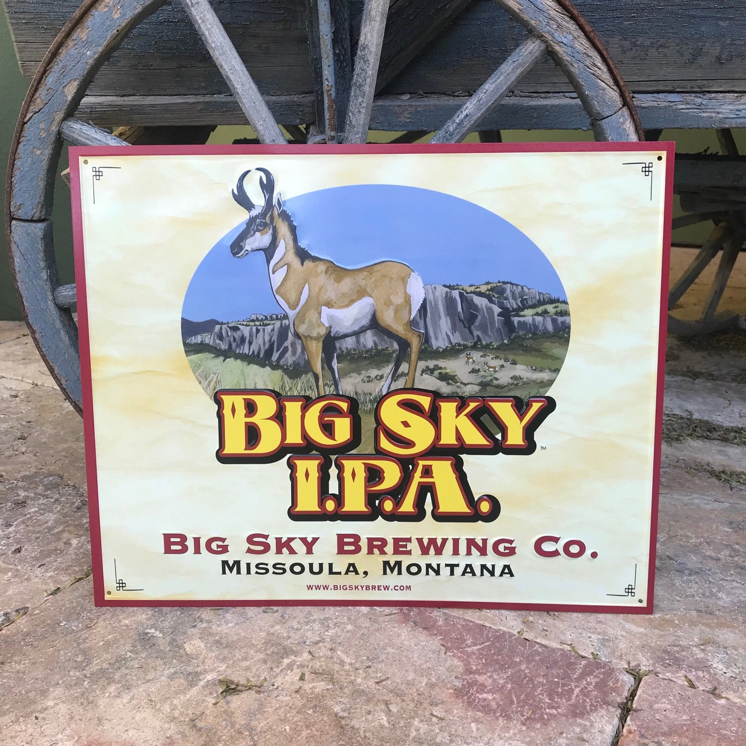 Big Sky Brewing Co Ipa Tin Tacker Metal Beer Sign - 