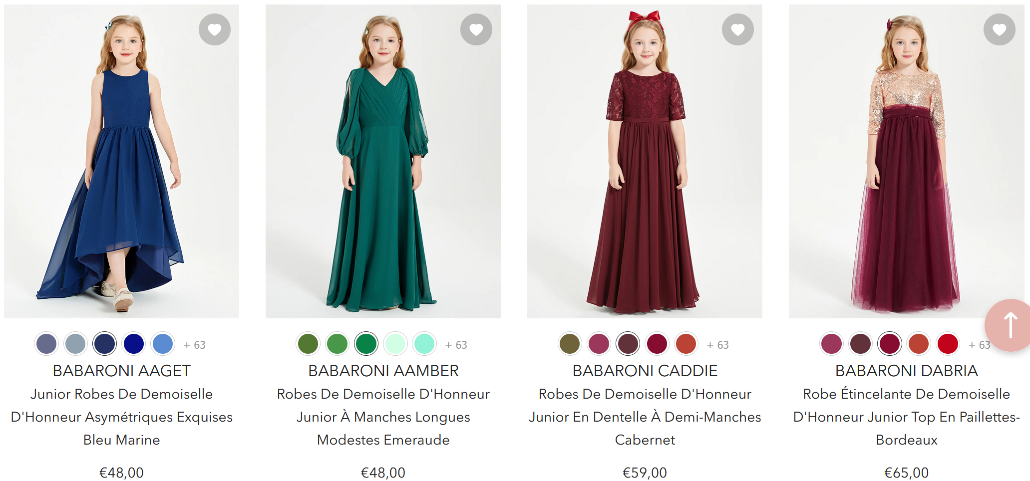 Robes de Demoiselles d'Honneur Junior