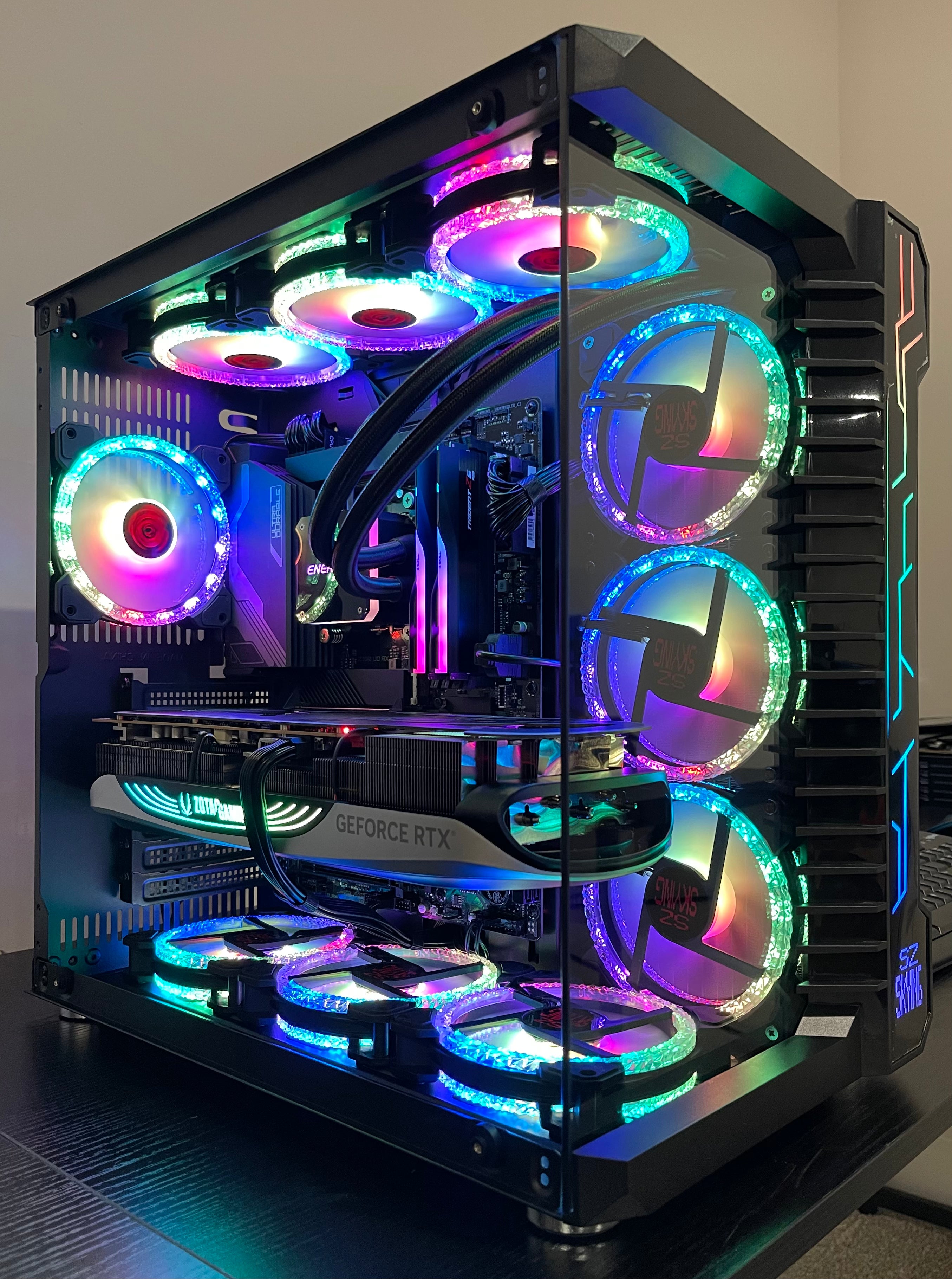 RTX 40 SUPER Custom Built Gaming PC RYZEN 9 7900X 32GB RAM 2TB NVME SSD WiFi