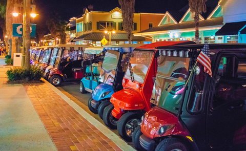 Golf Cart Parking in Town