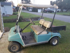 Old Club Car DS Golf Cart before Body Kit Upgrade