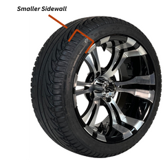 Low-Profile Golf Cart Wheel and Tire Combo