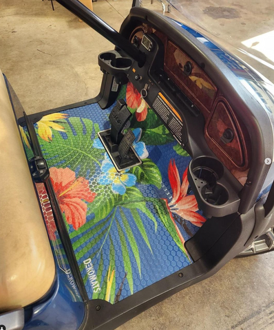 Tropical Golf Cart Floor Mat 