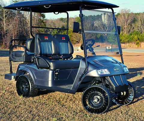 Lifted STAR EV Golf Cart with TWEEL Airless tires