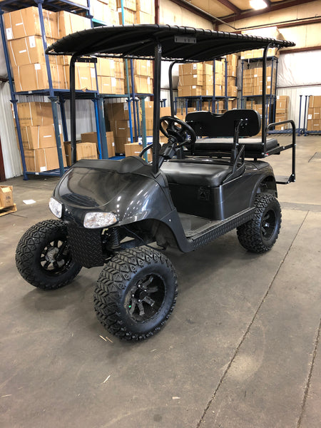 Universal extended length canvas roof designed for 4 person golf carts.