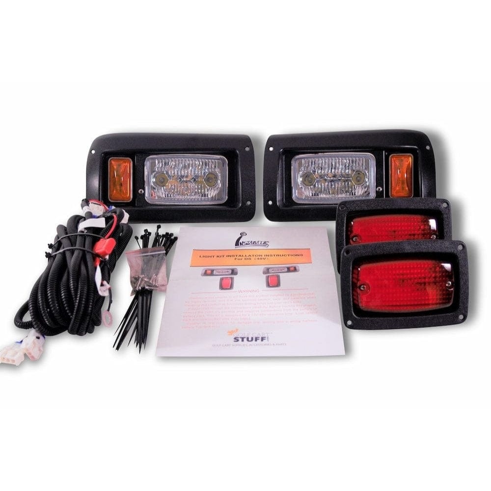 Club Car DS Light Kit for 1993-UP Golf Cart Factory style I OEM Basic  Headlight & Taillight Kit with wires