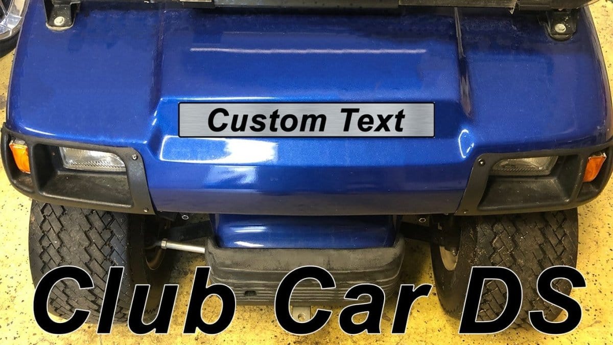 Upgrade Your Club Car DS with a Unique Golf Cart Emblem - Personalized  engraved and measuring 17-3/4 inches by 2-1/4 inches