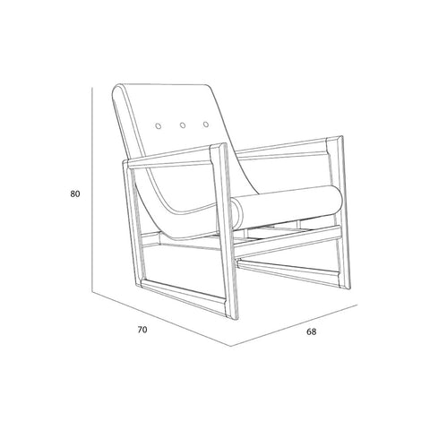 Medidas Sillón Individual Danek | CREATA Muebles