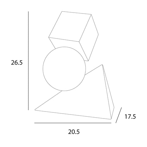 Medidas Escultura Poliedros | CREATA Muebles