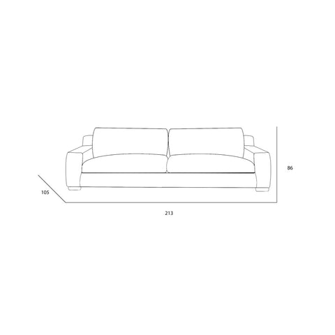 Medidas Loveseat Cascade 213cm | CREATA Muebles