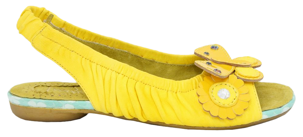 yellow irregular choice shoes