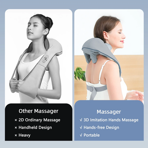 Neck Massage Pillow Electric Neck And Back Massager Wireless Muscle Relaxing Massage Shawl