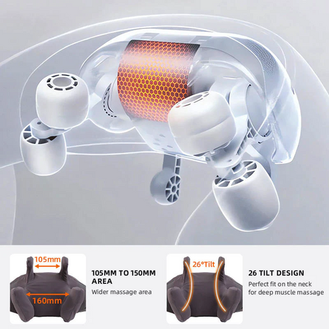 Neck And Shoulder Massager Neck Massage Pillow Electric Wireless Muscle Relaxing Massage Shawl