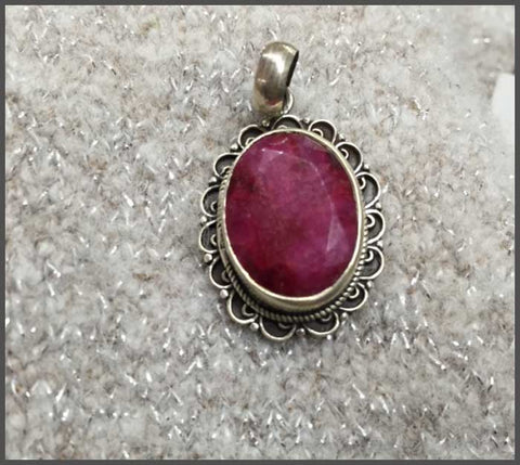 fairtrade ruby pendant