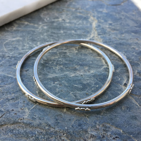 sterling silver bangles bohemian boho chic