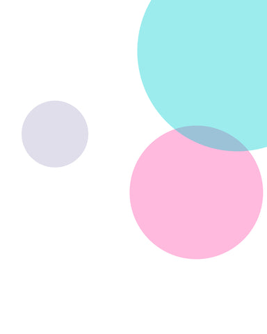 3 circles of different sizes, colors, and opacities randomly drawn within a rectangular frame