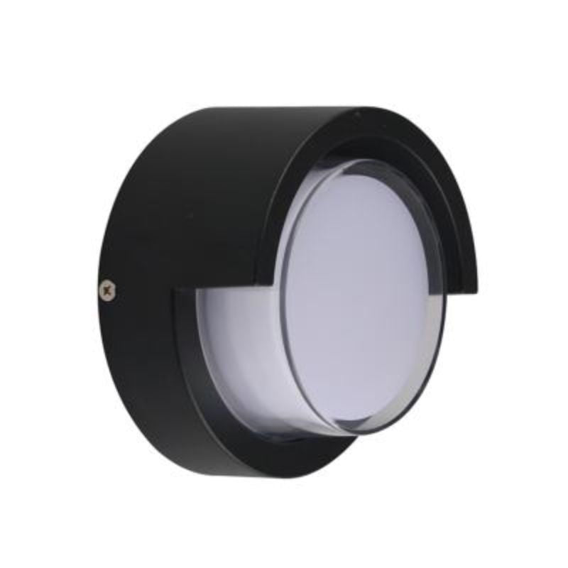 Applique Murale LED 15W Noire Ronde IP65 avec Cache - Silumen product image