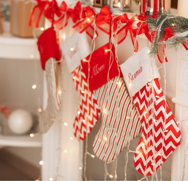 Chaussettes suspendues pour Noël