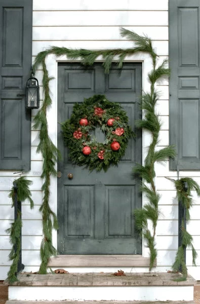 couronne de Noël porte d'entrée