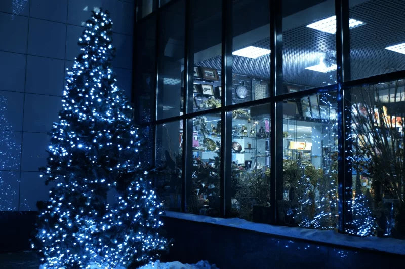 déco vitrine de Noël bleue (1)