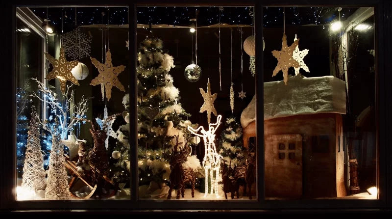 10 astuces incontournable pour votre déco de vitrine de Noël